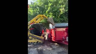 Dump Trailer loading heavyequipment construction catterpillar dumptrailer bluecollar [upl. by Beore]