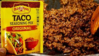 How To Make Ground Meat for Tacos with Old El Paso Taco Seasoning [upl. by Maddis]