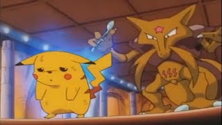 Ash VS Sabrina  Pikachu Vs Kadabra  Pokémon Liga Índigo [upl. by Bowman]