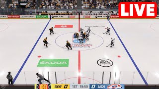 ICE HOCKEY LIVE🔴 USA vs Germany  2023 IIHF World Championship  27th May 2023 Full Match  NHL 23 [upl. by Sivahc]