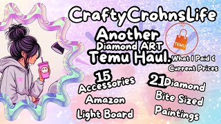 TEMU HAUL Diamond Art Accessories amp Paintings Amazon Light Board 🤩🤩🤩 [upl. by Aloap237]