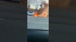 Car on fire in Ny caronfire fire [upl. by Dielu85]