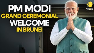 PM Modi LIVE PM Narendra Modi arrives in Brunei eyes expanding Ties with Southeast Asia  WION [upl. by Fulbert]