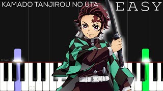 Demon Slayer  Kimetsu no Yaiba Ep19 ED  “Kamado Tanjiro no Uta”  EASY Piano Tutorial [upl. by Yerffoj632]