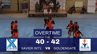 Overtime  Xavier Intl Vs GoldenGate  Final  Inter College Basketball 2024 [upl. by Aninad]