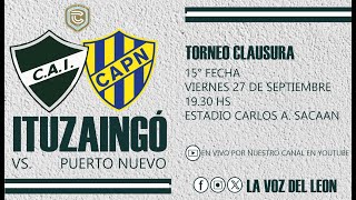 ITUZAINGÓ vs Puerto Nuevo EN VIVO  15° FECHA Primera C Torneo Clausura 2024 [upl. by Ahsikam]