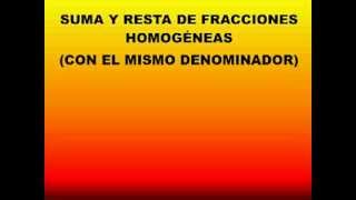 FRACCIONES HOMOGENEAS [upl. by Ruben]