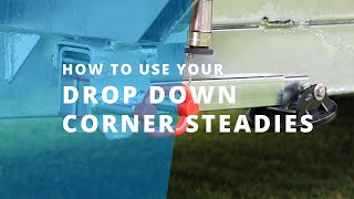 A guide to your Jayco RV How to use your drop down corner steadies [upl. by Anytsirhc]