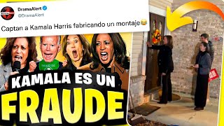 ESCÁNDALO de Kamala Harris Captada fabricando el MONTAJE más RIDÍCULO de la historia 🤣 [upl. by Eisdnyl]