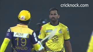 Wahab Riaz and Ahmed Shahzad Fight PSLT20 [upl. by Sergo]