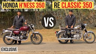 Honda Highness CB350 vs Royal Enfield Classic 350 Comparison हिंदी में [upl. by Drice]