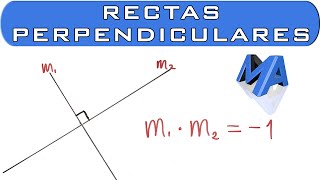 Rectas perpendiculares  Ecuación de la recta [upl. by Ahsaya]