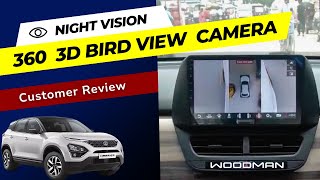 Woodman Car Stereo with 360 View Camera in Harrier  Woodman Car Stereo Review  Hiwoodman Reviews [upl. by Erdnael]