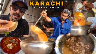 PAKISTAN’s BEST JAVED NIHARI Karachi Street Food Tour [upl. by Aicatsal279]