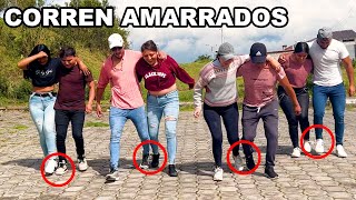 Corriendo Amarrados los zapatos entre Parejas [upl. by Ayat590]