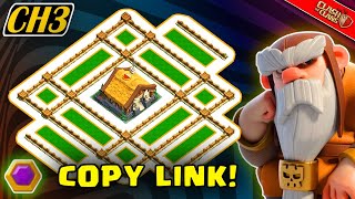 Capital Hall 3 Base LayouT COPY LINK  NEW Capital Peak CH3 Base Clan Capital Base Clash of Clans [upl. by Medrek931]