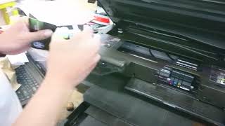 Cara Menganti TintaCartridge Black printer HP Officejet 7612 [upl. by Eelreveb580]