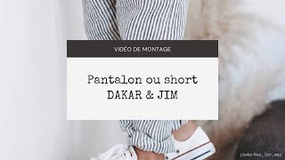 TUTORIEL  Coudre un pantalon  short  jogging mixte  patrons Dakar et Jim [upl. by Tamarra]