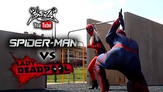 HEROSTIME  Spiderman VS Lady Deadpool [upl. by Alamak434]