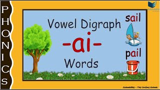 Vowel Digraph ‘ai’ WordsLong Vowel a SoundStep by Step learningEasy phonicsOne Stop Learning [upl. by Dallman]