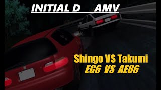 Initial D First Stage AMV AE86 VS EG6  Takumi VS Shingo Like the Anime Trueno vs Civic [upl. by Attelocin723]