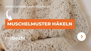 Muschelmuster häkeln mit myboshi [upl. by Aday92]