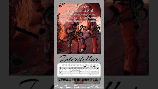 Interstellar Main Theme Piano Tutorial  Letter Notes shorts learnpiano easypiano [upl. by Carmelle956]