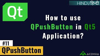 QPushButton  How to set Text Icon Create Toggle Button Create Menu Button Qt C Tutorial 11 [upl. by Greabe]