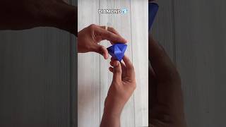 DIAMOND ORIGAMI TUTORIAL HOW TO MAKE PAPER DIAMOND CRAFT STEP BY STEP FOLDING ART [upl. by Dolli]