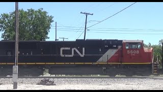 060724  CN SD70I trailing on M396 in Centralia Illinois [upl. by Willis3]