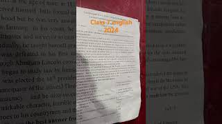 Class 7 english question 2024। final exam 2024 trending youtubeshorts shorts [upl. by Bryce160]