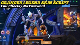 Granger LEGEND Starfall Knight Skin Script  No Password [upl. by Older]