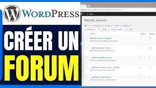 Comment Créer Un Forum Sur Wordpress 2024 [upl. by Willumsen583]