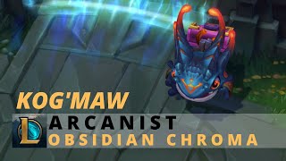 Arcanist KogMaw Obsidian Chroma  League Of Legends [upl. by Phyllys]