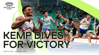 Kemp wins 60m with an incredible dip on the line 👀  World Indoor Tour 2024 [upl. by Ramso]