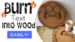 How To Easily Burn Text Into Wood [upl. by Swihart]