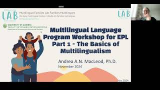 Multlingual Families Lab  Multilingualism Basics [upl. by Iene]