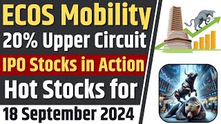 ECOS Mobility IPO 20 Upper Circuit💥IPO Stocks in Action⚡️Swing Trading in Hindi [upl. by Trebliw54]