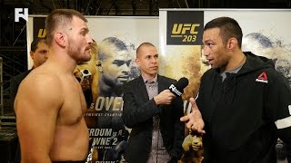 UFC 203 PostFight Fabricio Werdum amp Stipe Miocic Exchange Words Backstage Talks Edmond Kick [upl. by Loftis354]