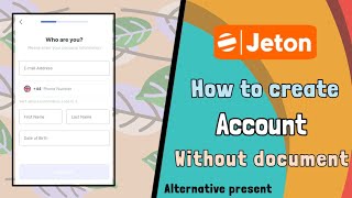 jeton wallet create account without documents  full process  Alternative present 🍂 [upl. by Atirak]