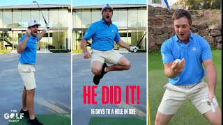 Bryson DeChambeau’s 16Day HoleinOne Challenge Over His House 🏡 [upl. by Encrata]