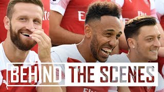 Behind the scenes at Arsenals 201819 photocall [upl. by Sacrod]