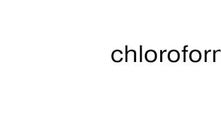 How to pronounce chloroformate [upl. by Carrick10]