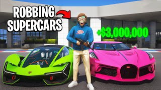 Robbing 10 Supercar Dealerships in GTA 5 RP [upl. by Tabbie22]