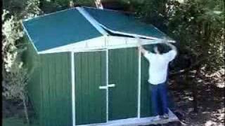 Absco Garden shed roof construction [upl. by Ahsener]