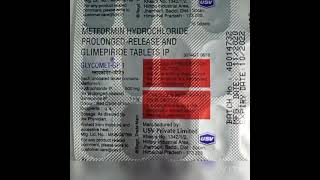 Glycomet GP 1 tablets Uses composite USV company [upl. by Dusen475]