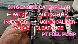 3116 ENGINE CATERPILLAR 950 F HOW TO ADJUST INJECTOR CALIPER amp VALVE CLEARANCE [upl. by Azalea922]