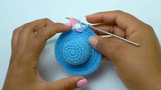 Llavero DE SOMBRERO A CROCHET  YOUTUBE  paso a paso video tutorial [upl. by Ponton439]