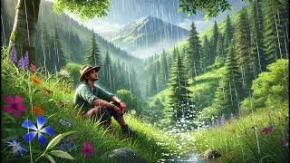 Relaxing in Nature Heavy Rain Sounds for Stress Relief amp Sleep  Greenery Bliss [upl. by Phipps]