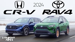 2024 Honda CRV vs Toyota RAV4 Review  BEST SELLERS [upl. by Leifer]